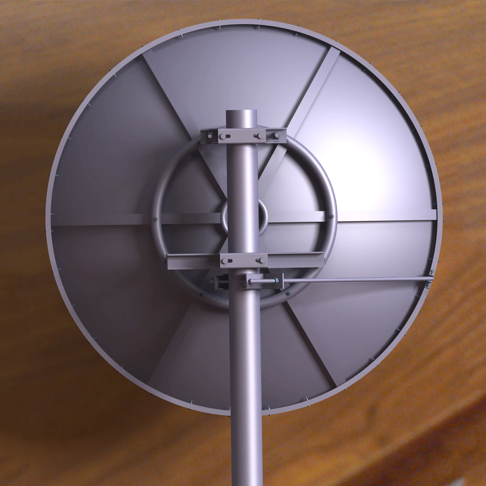 4.9 - 5.9 GHz, 38dBi (6 Foot) 2x2 MIMO Shroud Dish Antenna - Image 2
